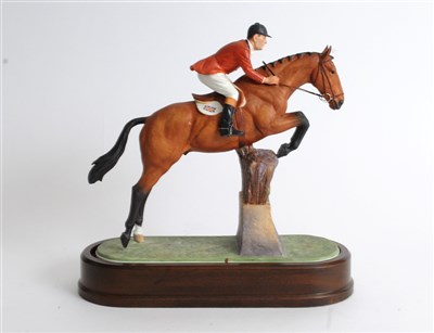 Lot 64 - Royal Worcester model of Foxhunter and Lieutenant-Colonel H.M Lllewelyn CBE