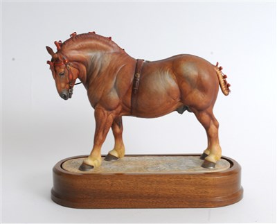 Lot 63 - Royal Worcester model of a Suffolk Stallion