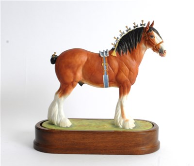 Lot 62 - Royal Worcester model of a Clydesdale Stallion
