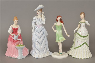 Lot 177 - Group of Royal Worcester and Coalport figures with further ceramics