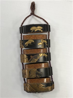 Lot 152 - A Japanese Meiji period four case lacquered inro