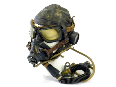 Lot 463 - British Second World War Type C flying helmet and goggles