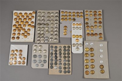 Lot 381 - Nine sheets of assorted German Third Reich buttons