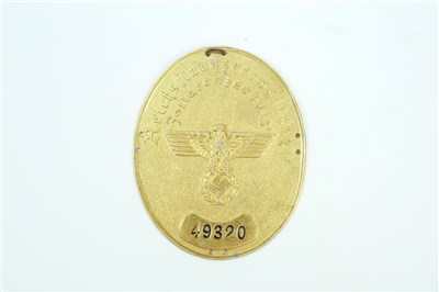 Lot 393 - A German Third Reich Customs Protection Officer’s arm shield