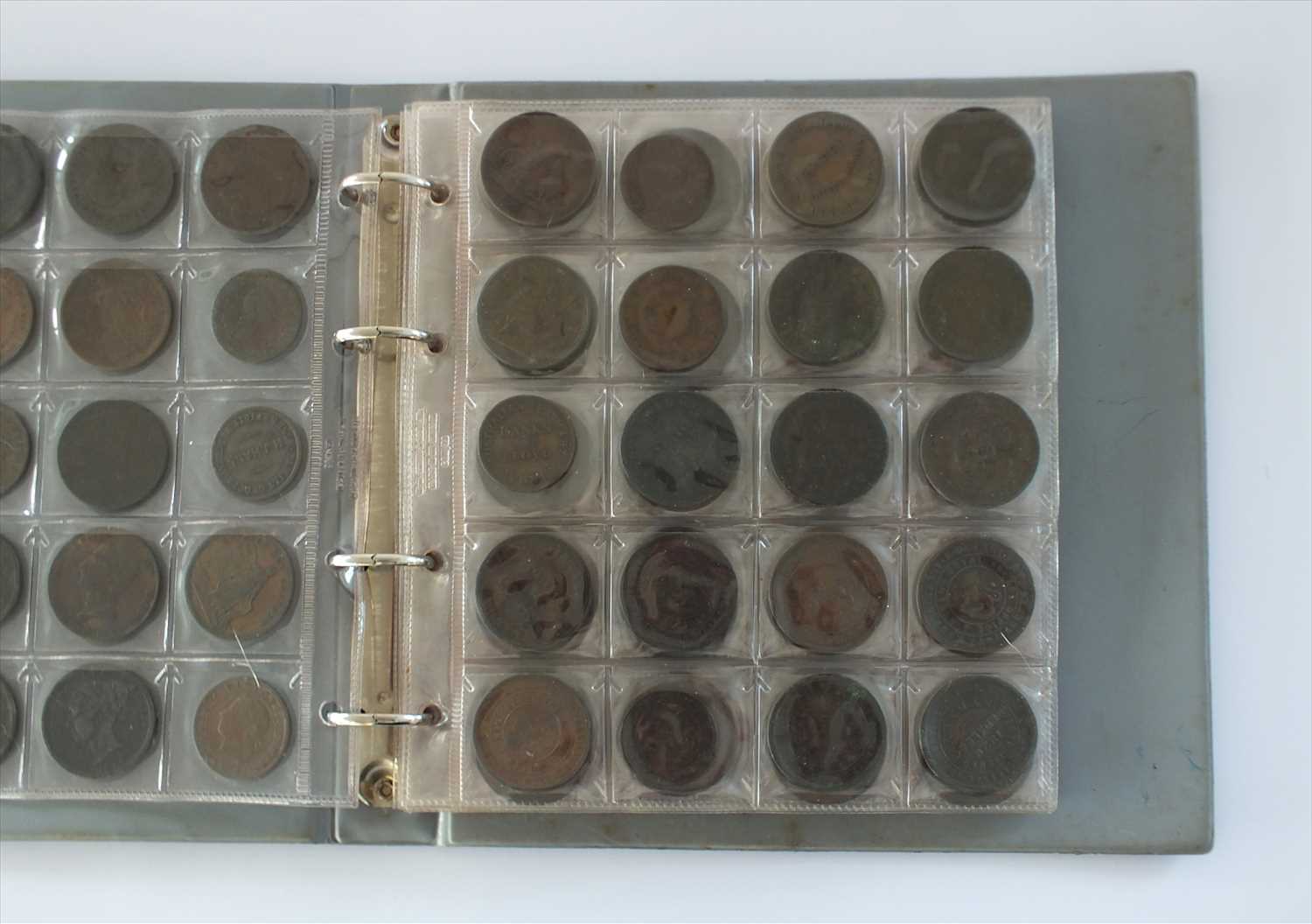 Lot 217 - An album of coins and tokens