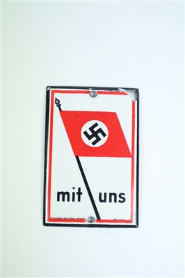 Lot 394 - A small Nationalsozialistische Deutsche Arbeiterpartei (NSDAP) Propaganda Enamel Sign