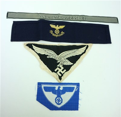 Lot 353 - Reichspost Armband, Luftwaffe Sport Shirt Eagle and reproduction cuff title