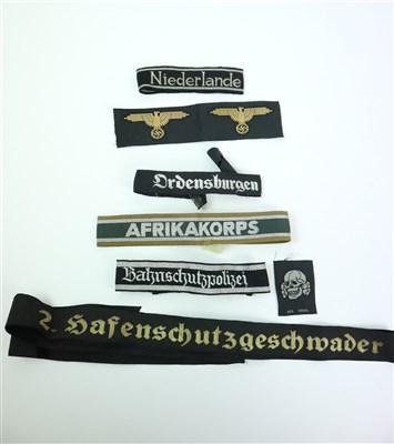 Lot 590 - German Third Reich reproduction cuff titles