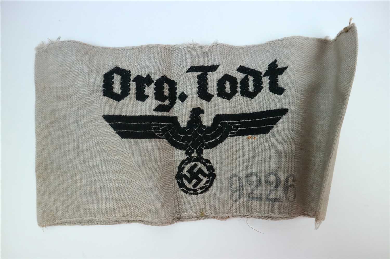 Lot 309 - A rare German Third Reich Organisation Todt armband
