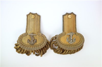 Lot 310 - Pair of Royal Naval British Officer's dress epaulettes