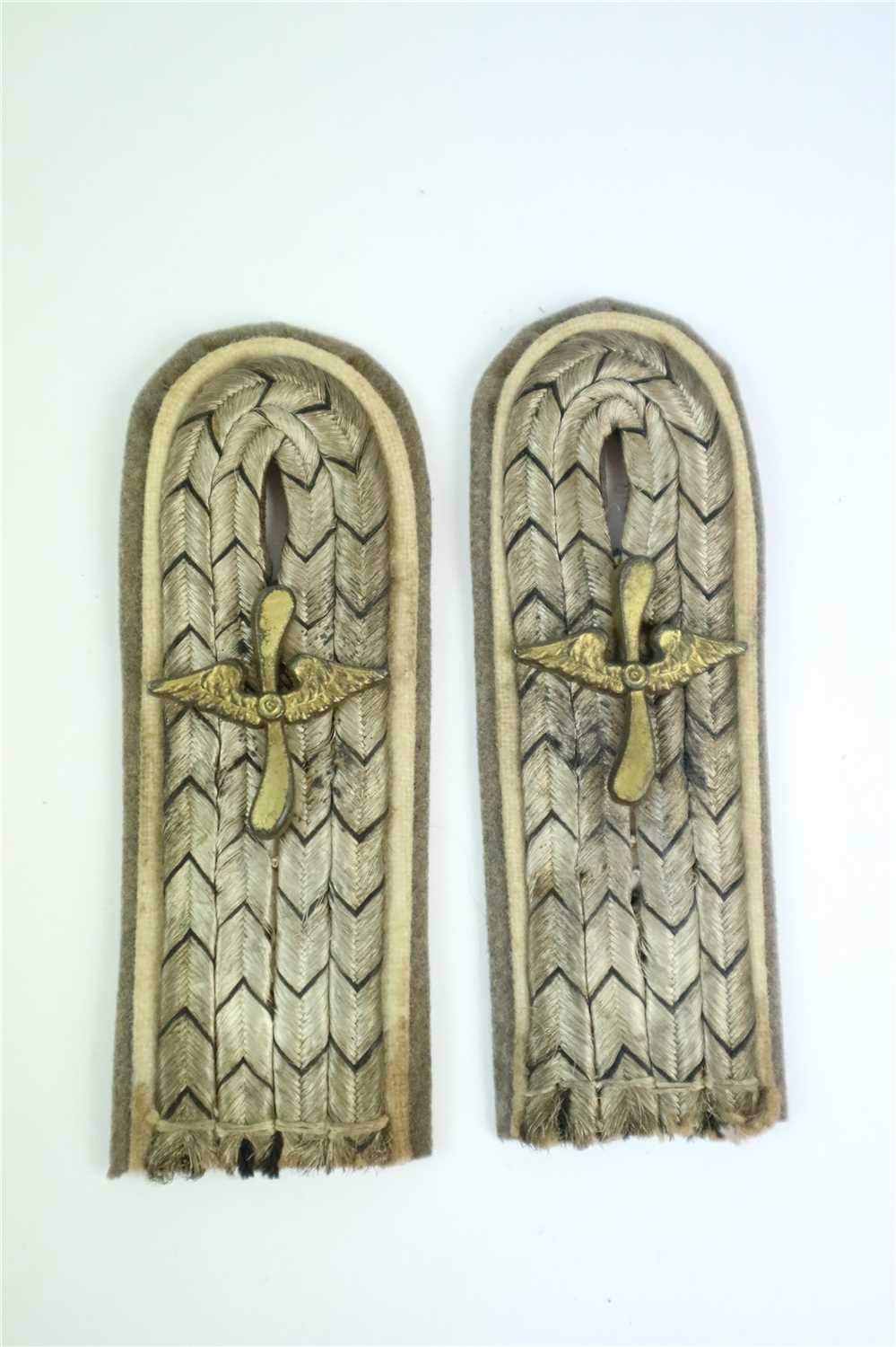 Lot 610 - A pair of WWI Imperial German Officer's shoulder boards