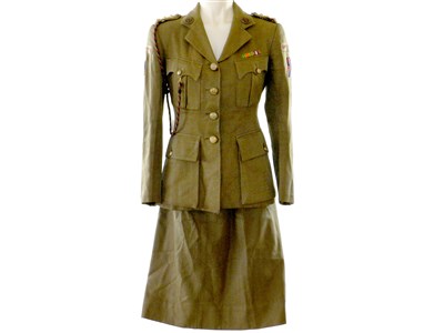 Lot 570 - British WW2 ATS/FANY Company Commander service tunic and skirt