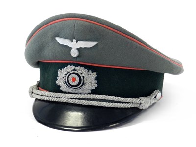 Lot 644 - German Third Reich Army Panzer Division (Tanks) Officer's visor cap