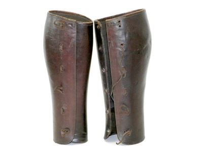 Lot 646 - Four pairs of leather riding boots and a pair of lacing leggings