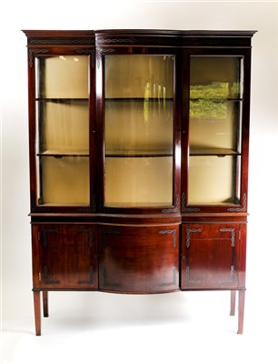 Lot 743 - A large Victorian glazed mahogany display cabinet