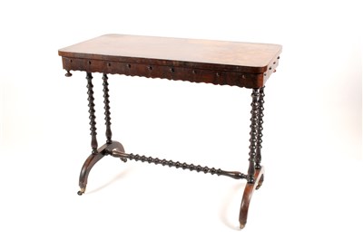 Lot 754 - A Victorian rosewood veneered side table