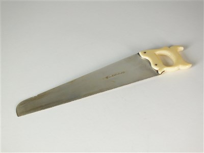 Lot 171 - A Victorian novelty silver saw