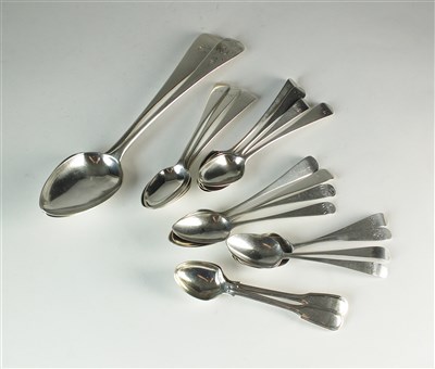 Lot 230 - A collection of silver spoons