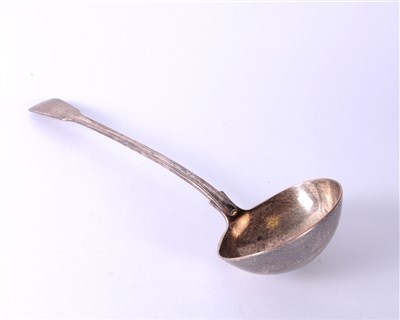 Lot 378 - A Victorian silver soup ladle