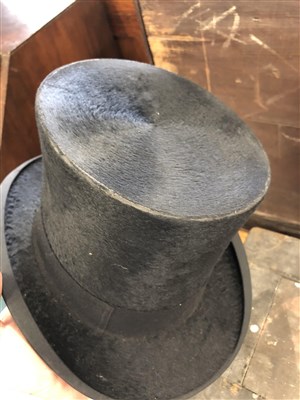 Lot 583 - Two boxed Edwardian top hats