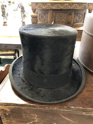 Lot 583 - Two boxed Edwardian top hats