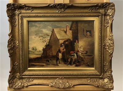 Lot 316 - Manner of Teniers, tavern scene