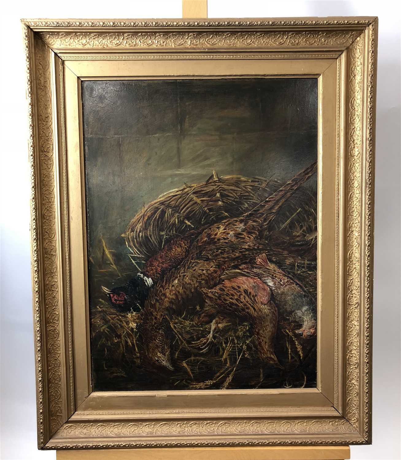 Lot 24 - Dead game, oil on canvas