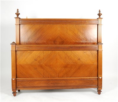 Lot 744 - A mahogany double bed originally retailed by Seventh Heaven