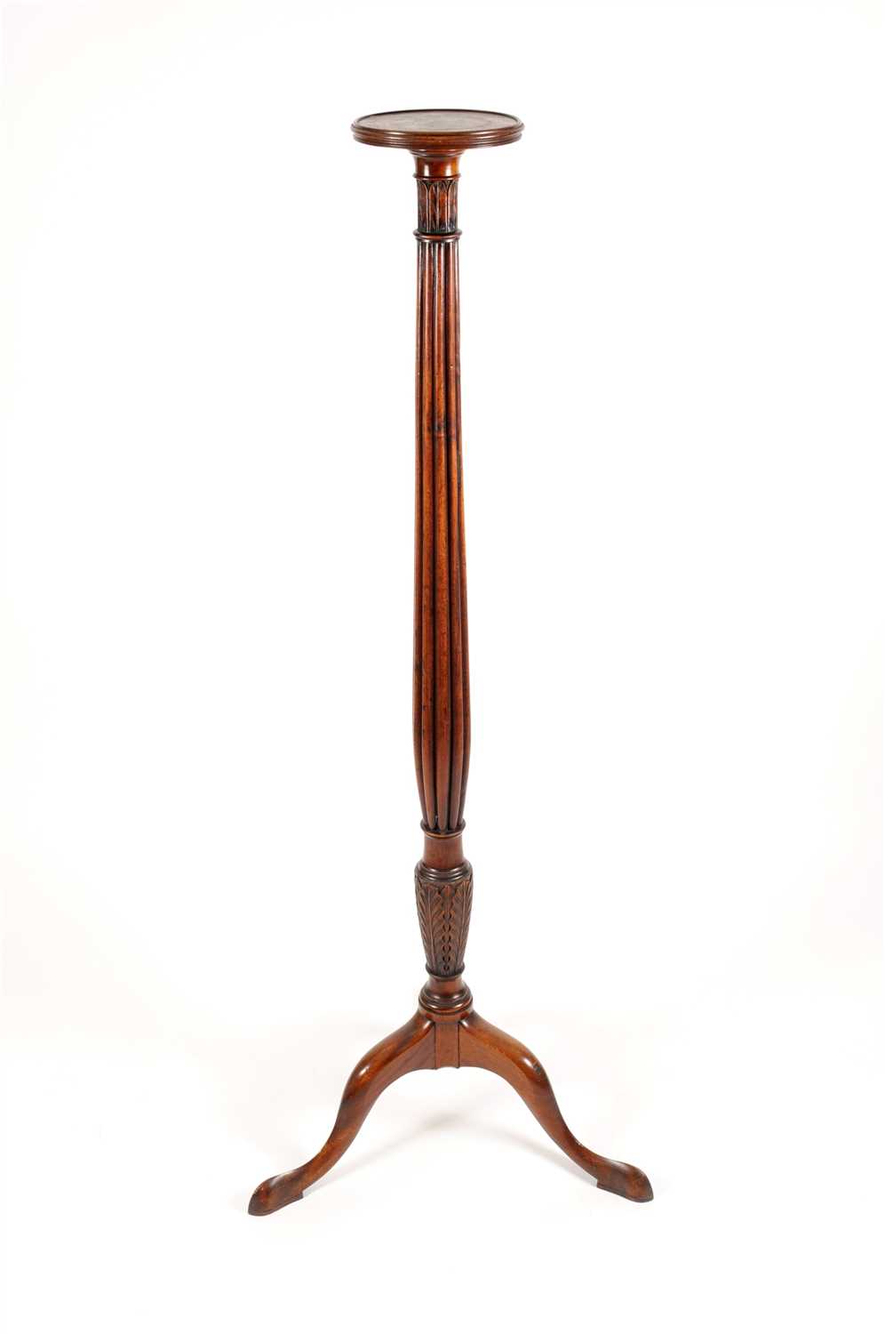 Lot 760 - A tall Victorian carved mahogany jardiniere stand