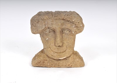 Lot 540 - A weathered carved limestone bust