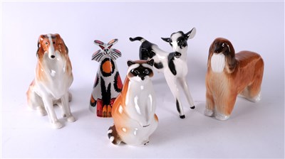 Lot 461 - A collection of Russian porcelain models of animals