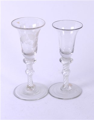 Lot 503 - Two 18th century-style wine glasses