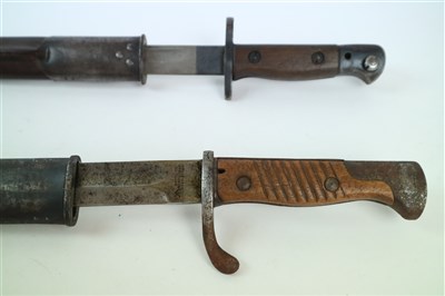 Lot 248 - A British German WWI bayonet and German 'Butcher' bayonet