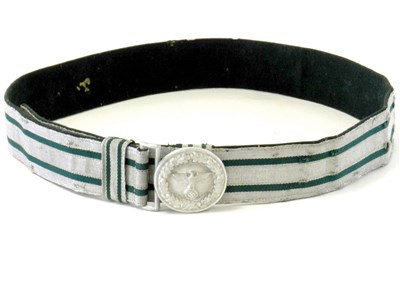 Lot 351 - German Third Reich National Forestry Service Officer's dress brocade belt and buckle