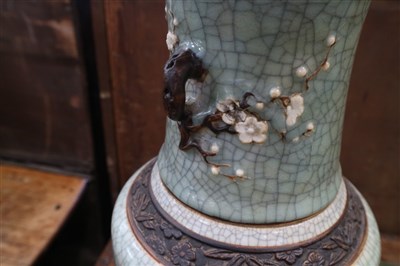 Lot 534 - A 20th century Chinese crackle glaze vase, of...