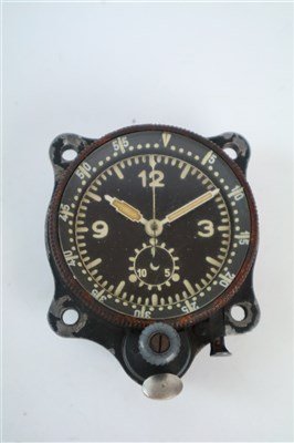 Lot 678 - A German Luftwaffe Junghans aircraft chronograph clock