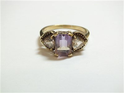 Lot 100 - A 9ct gold ametrine ring