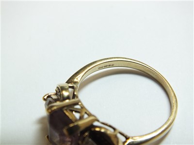 Lot 100 - A 9ct gold ametrine ring