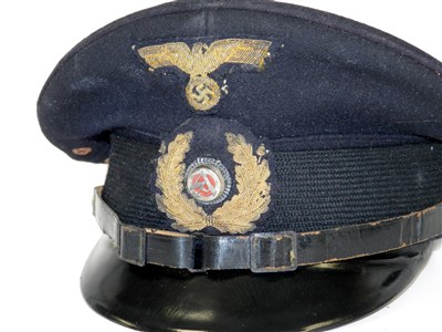 Lot 681 - German visor cap with SA Marine insignia