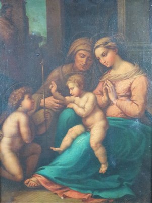 Lot 50 - After Raffaello Sanzio, called Raphael, Madonna and child