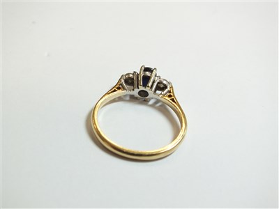 Lot 103 - Two 9ct gold sapphire and diamond rings