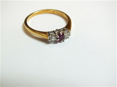 Lot 107 - Two ruby and diamond rings