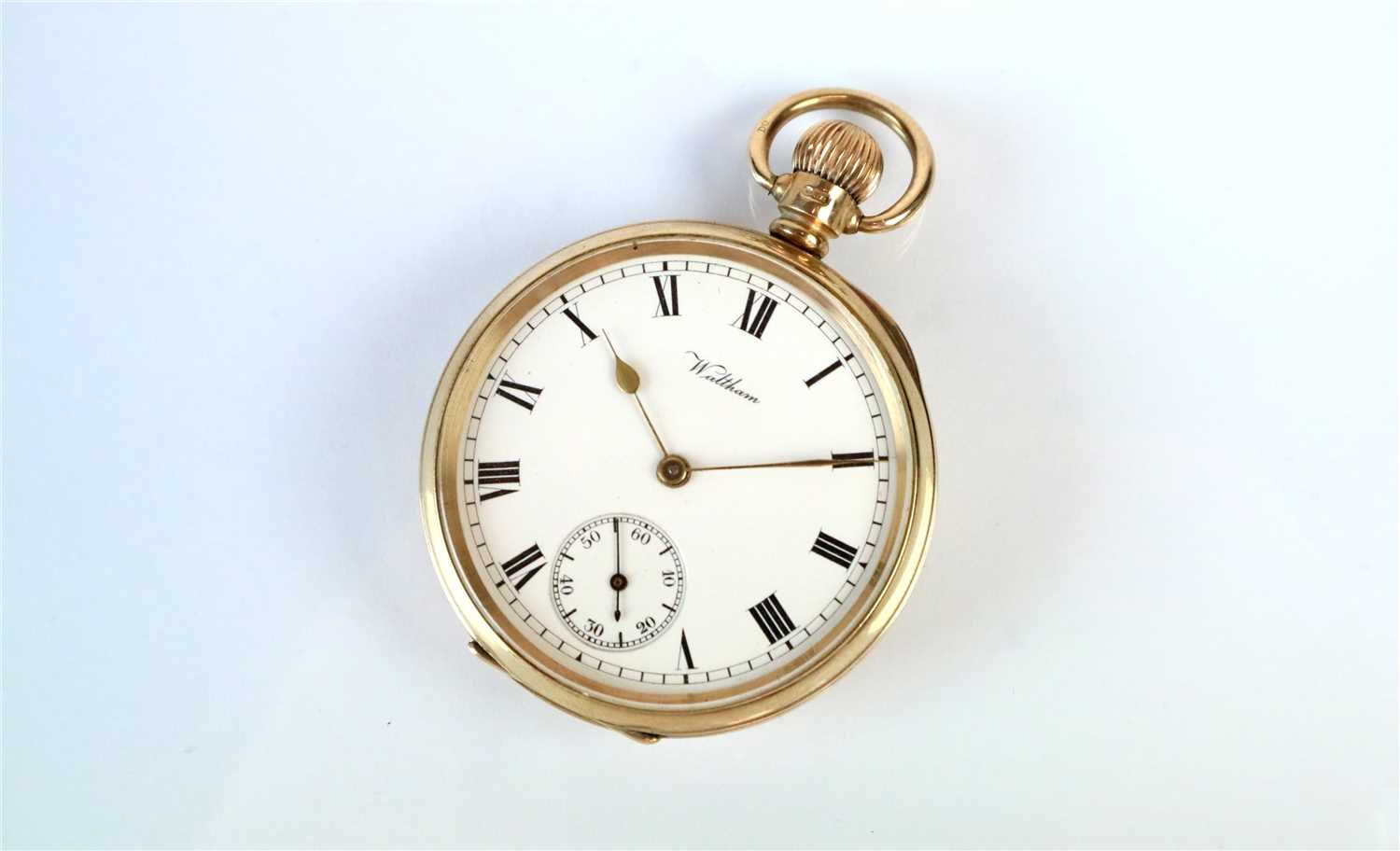 Lot 352 - 9ct Waltham Traveller Pocket Watch