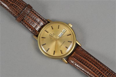 Lot 113 - Gold plated Omega with Omega signed tang buckle.