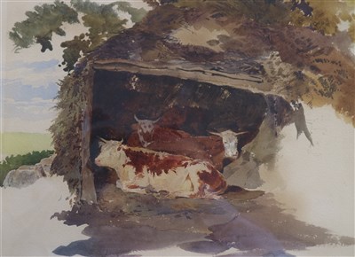 Lot 151 - Attributed to Peter la Cave, Cattle in a stable