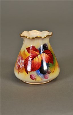 Lot 155 - A small Royal Worcester vase painted by Kitty Blake