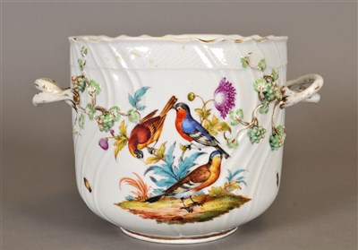 Lot 185 - A Dresden porcelain jardiniere