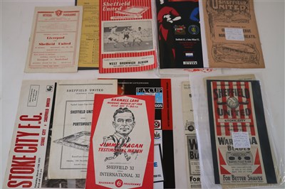 Lot 119 - SHEFFIELD UNITED FOOTBALL PROGRAMMES including...