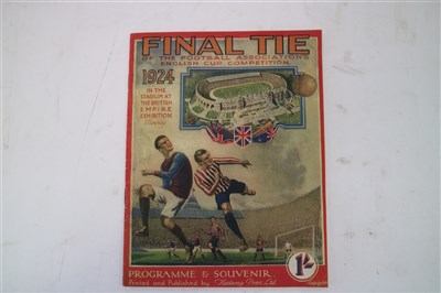 Lot 357 - FA CUP FINAL PROGRAMME 1924, Aston Villa v...