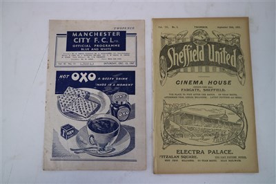 Lot 123 - FOOTBALL PROGRAMMES: Sheffield United v...